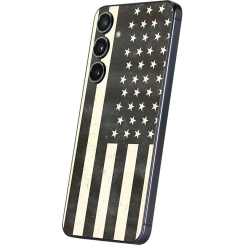 Black & White USA Flag Galaxy S25 Skin